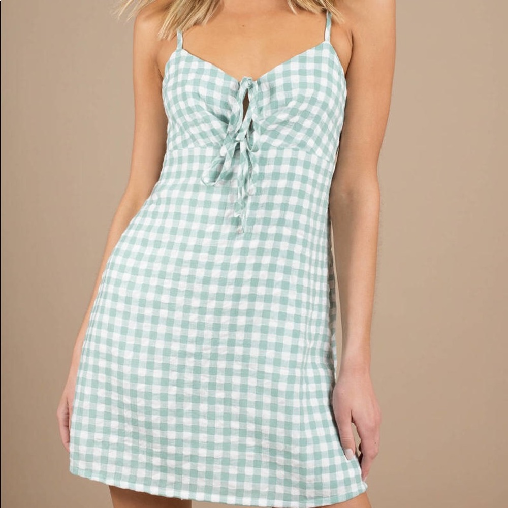 Minkpink gingham mini dress